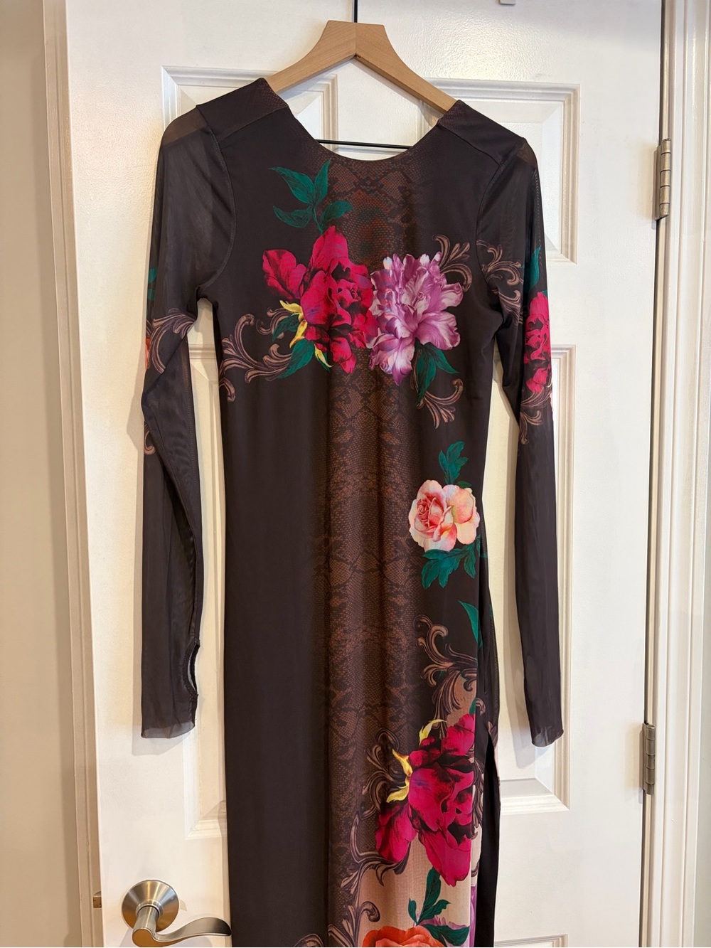 afrm long sleeve maxi dress